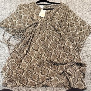 Tommy Bahama Snake Print V-Neck Blouse